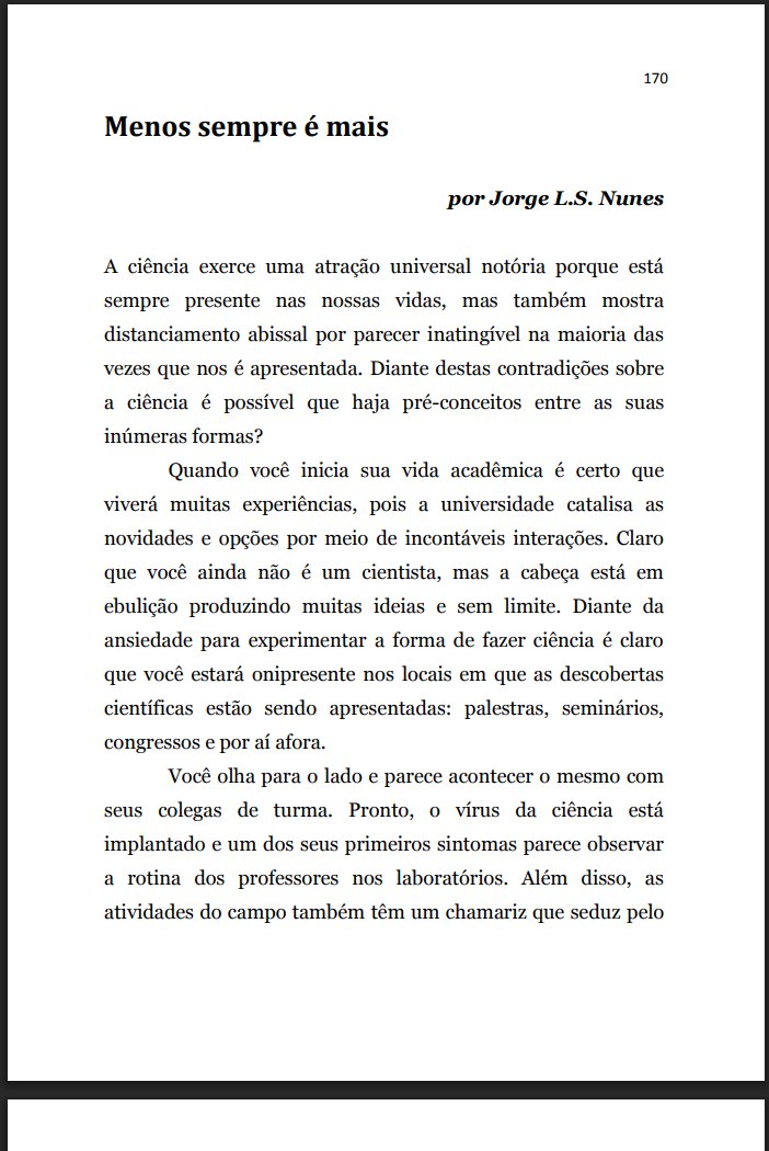 Menos sempre é mais