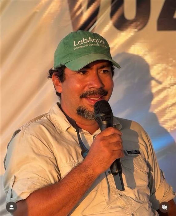 Jorge Nunes em atividade de campo do LabAqua